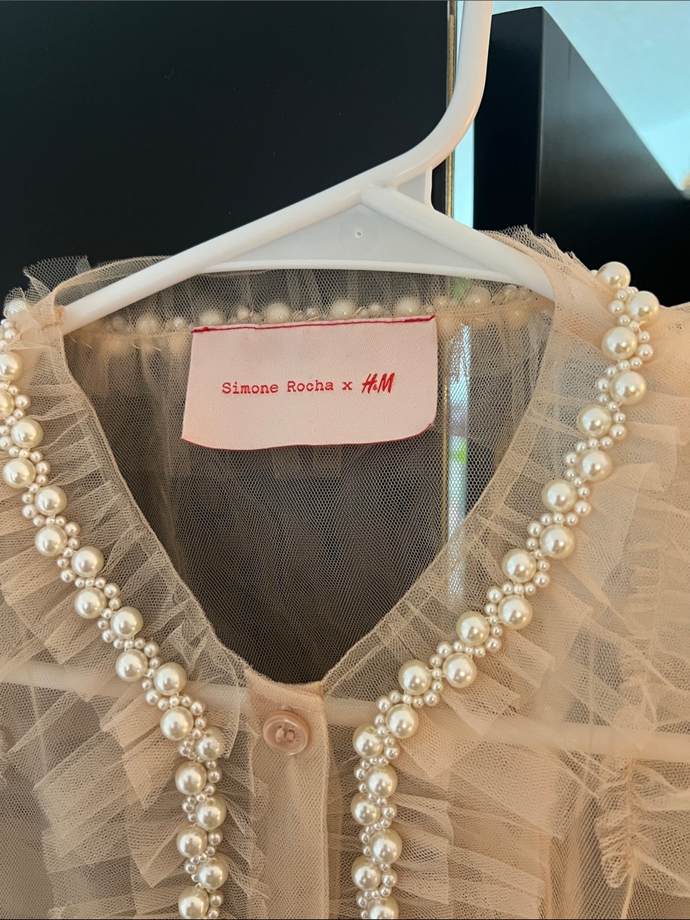 Simone Rocha x H&M Pearl Sheer Ruffle Blouse - Picture 5 of 10